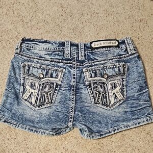 Rock Revival Distressed Blue Jean Shorts